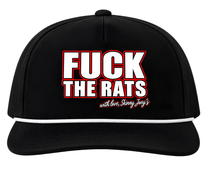 F*ck The Rats rope snapback in black, The Skinny with Joey Merlino Podcast