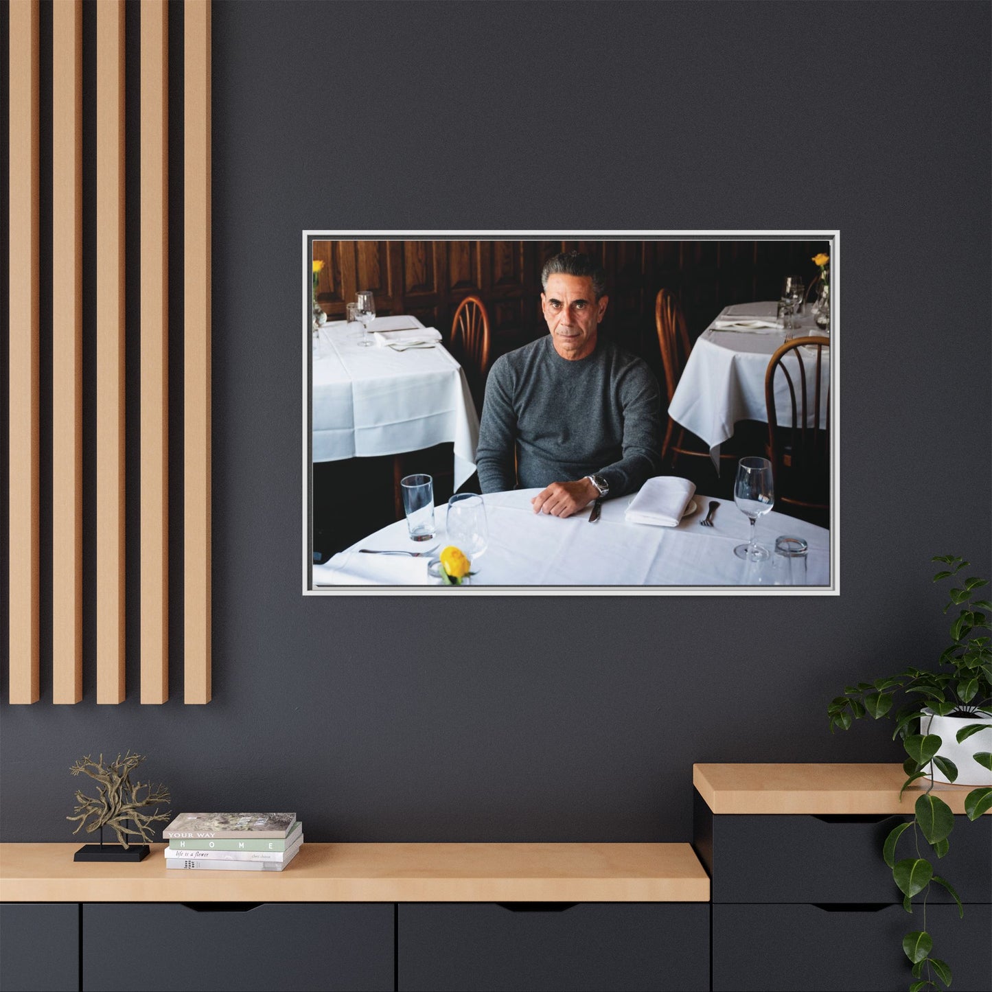 Skinny Joey Merlino Autographed - "We Can Go Anywhere" Matte Canvas, Black Frame