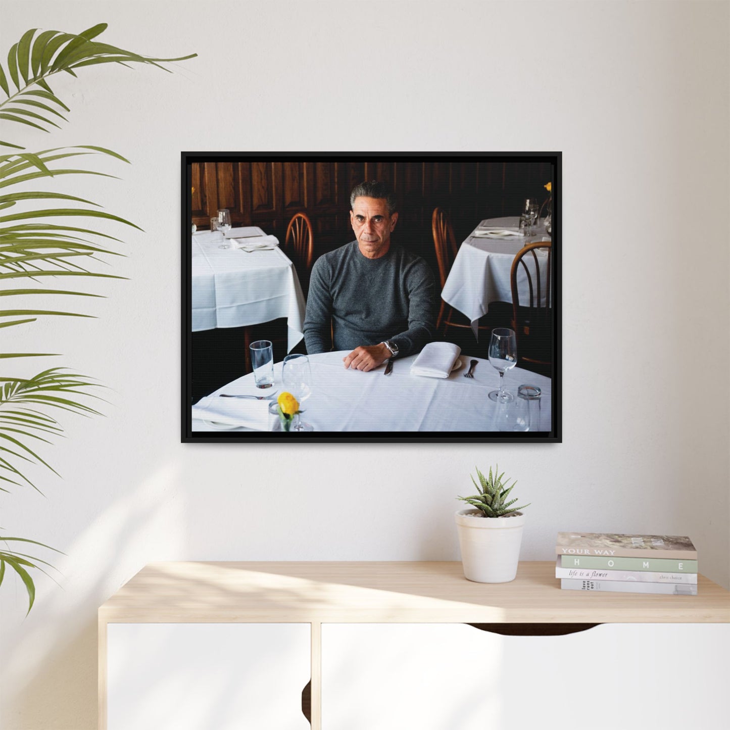 Skinny Joey Merlino Autographed - "We Can Go Anywhere" Matte Canvas, Black Frame