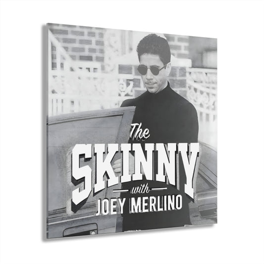 Album cover with a person wearing sunglasses and text 'The Skinny with Joey Merlin'.