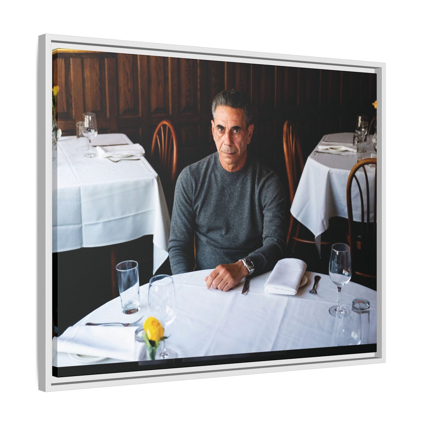 Skinny Joey Merlino Autographed - "We Can Go Anywhere" Matte Canvas, Black Frame