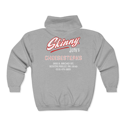 Skinny Joey's Cheesesteaks Zip Hoodie — Philly Sandwich Shop Pullover