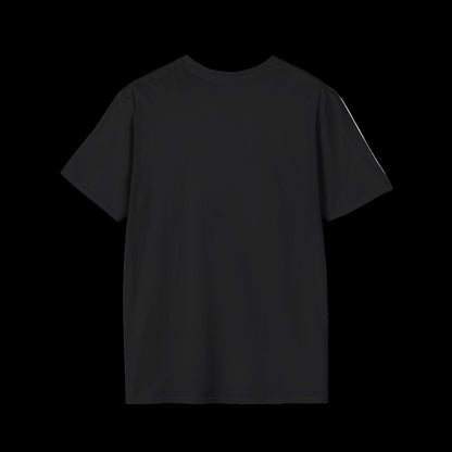 Black t-shirt on a white background