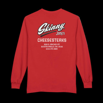 Skinny Joeys Cheesesteaks Long Sleeve Tee - Retro Diner Logo Shirt - alternate view - Skinny Joey's Cheesesteaks