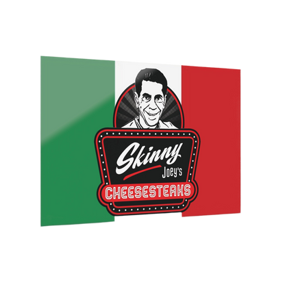 Skinny Joey's Cheesesteaks Logo Italian Flag Acrylic Print Wall Art