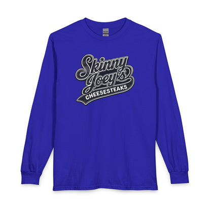 Skinny Joey’s Cheesesteaks Long Sleeve Tee — Retro Diner Logo Shirt