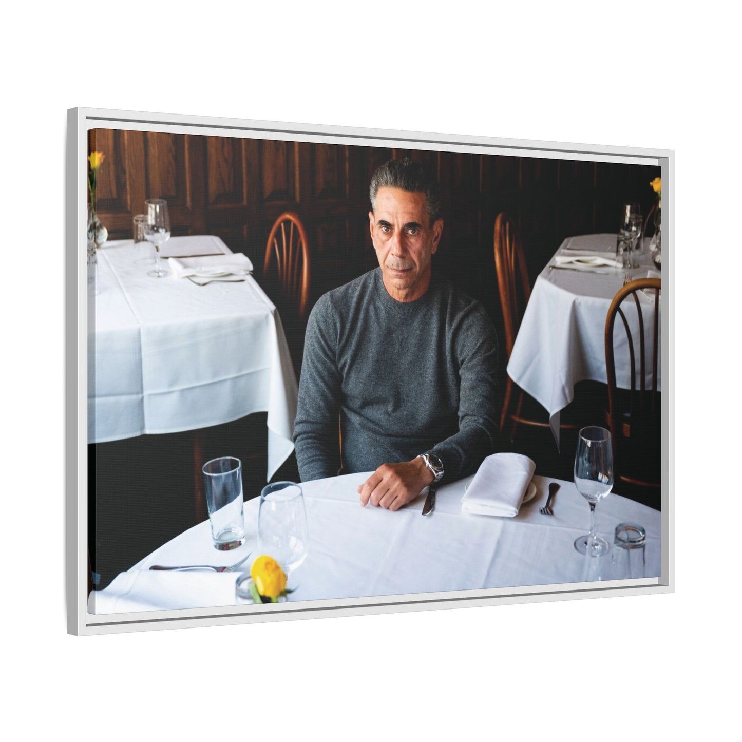 Skinny Joey Merlino Autographed - "We Can Go Anywhere" Matte Canvas, Black Frame
