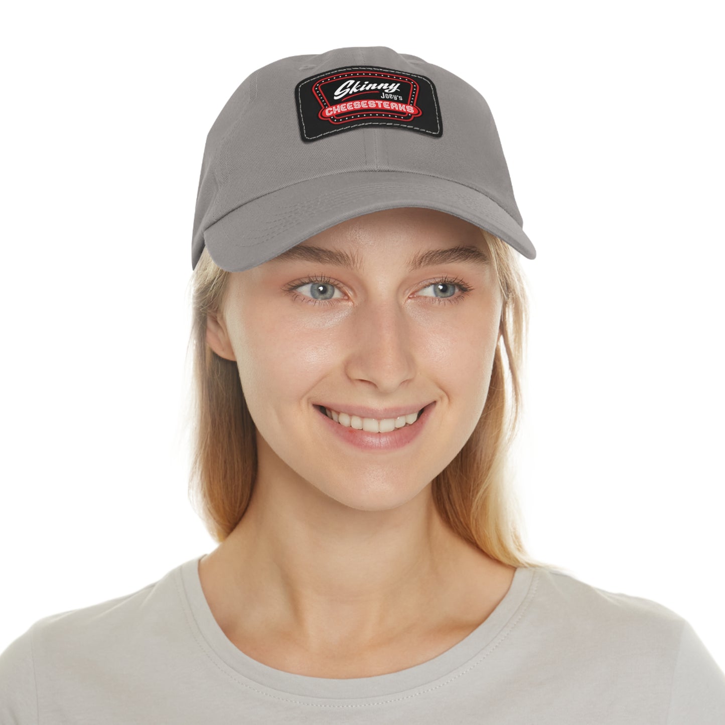 Skinny Joey Leather Patch Dad Hat