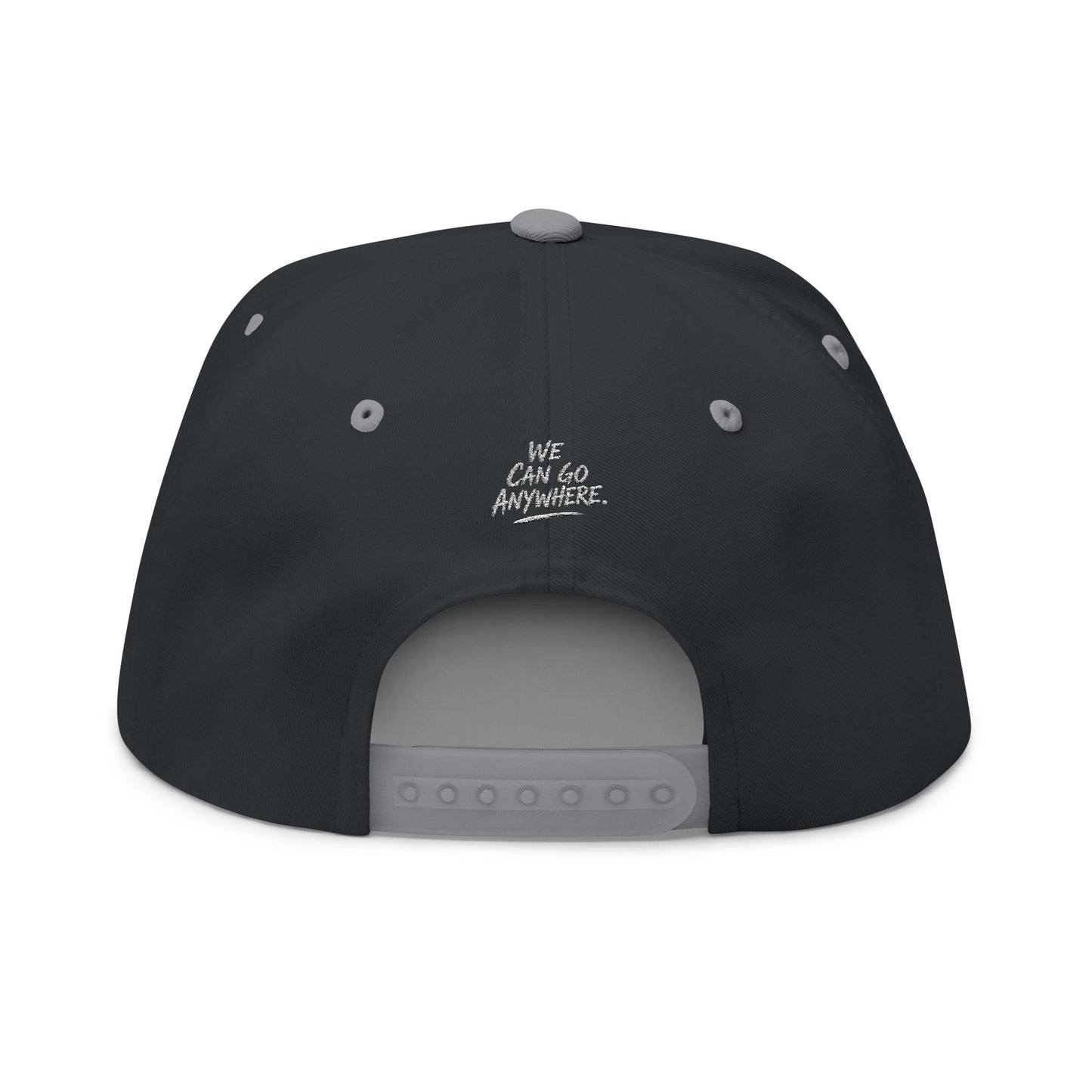 Embroidered Hoodie Silhouette Flat Bill Cap – Urban Streetwear Snapback