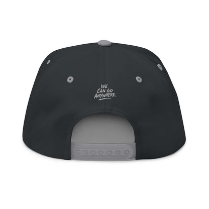 Embroidered Hoodie Silhouette Flat Bill Cap – Urban Streetwear Snapback