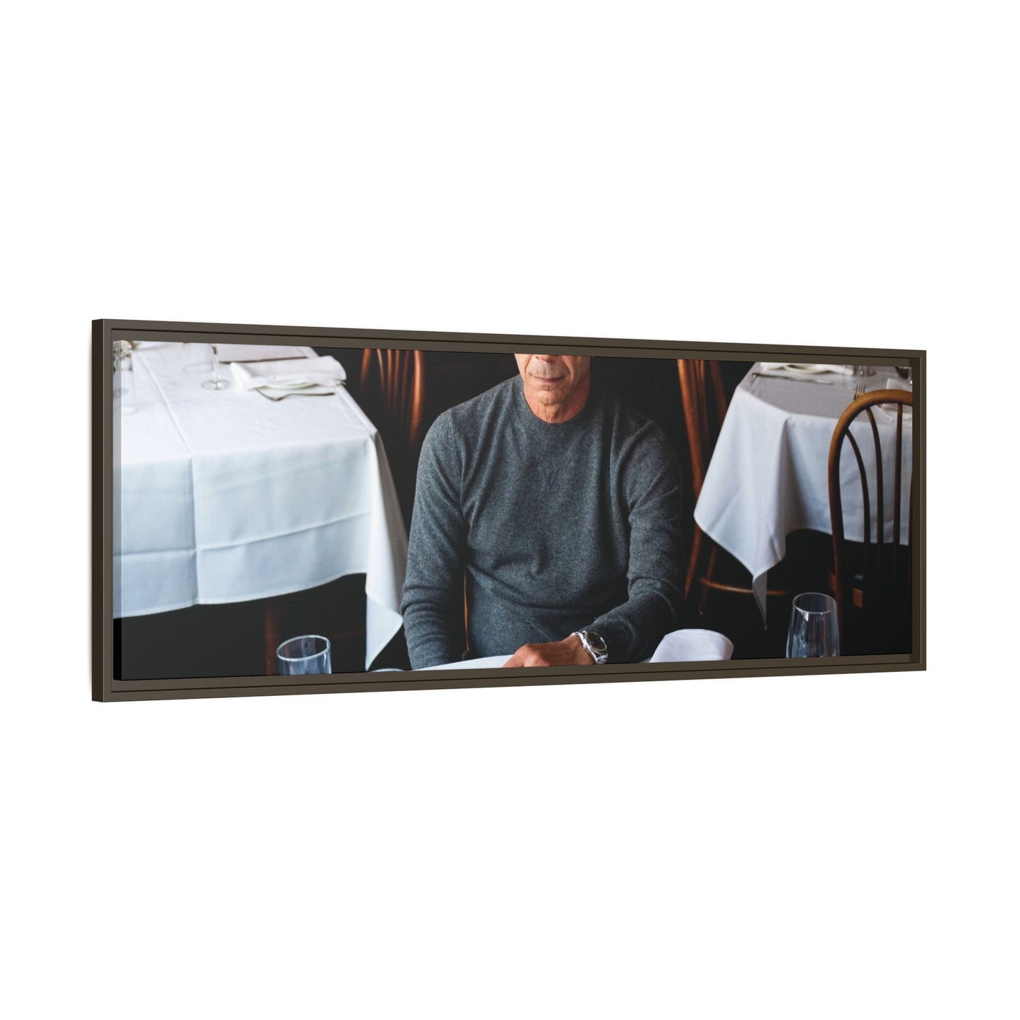 Skinny Joey Merlino Autographed - "We Can Go Anywhere" Matte Canvas, Black Frame