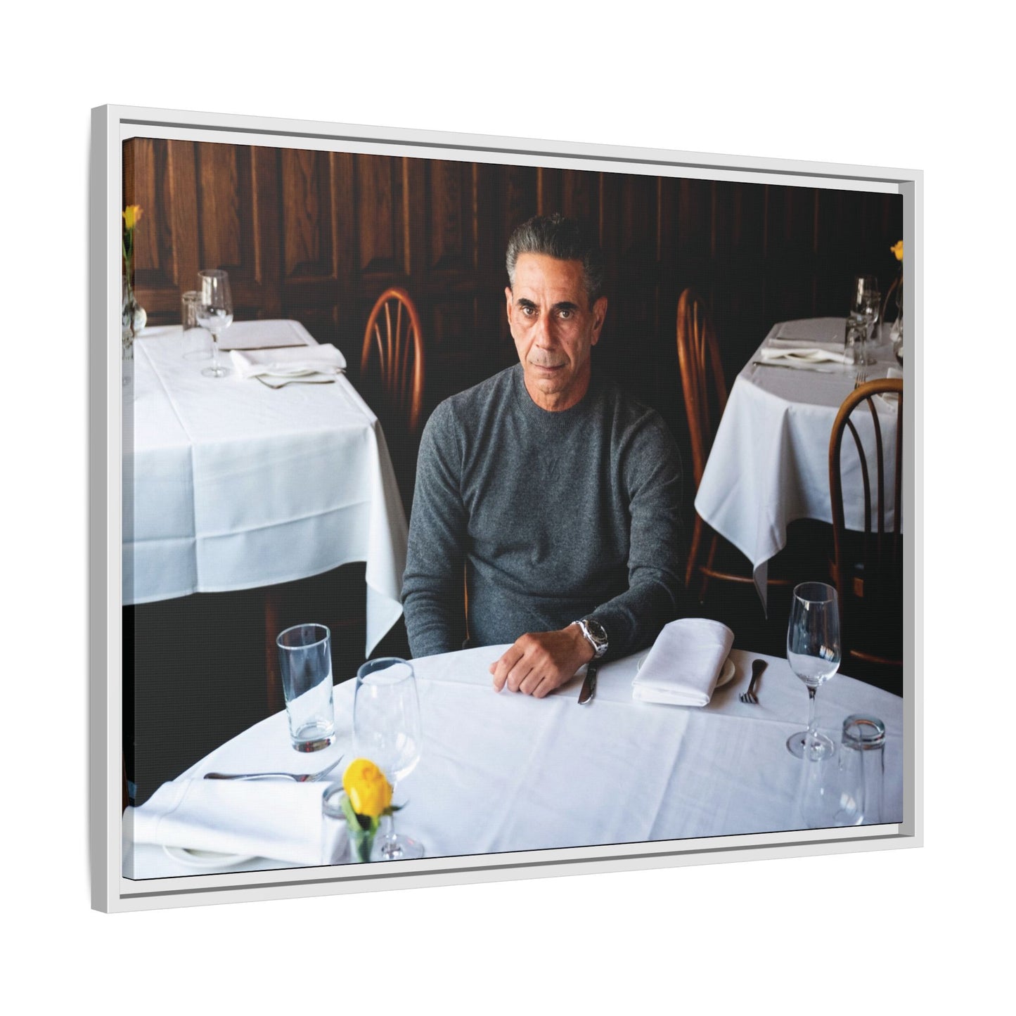 Skinny Joey Merlino Autographed - "We Can Go Anywhere" Matte Canvas, Black Frame