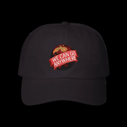 Classic Dad Cap — 'We Can Go Anywhere' Retro Planet Embroidered Hat