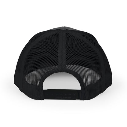Skinny Logo Trucker Cap — Retro Mesh Snapback Hat
