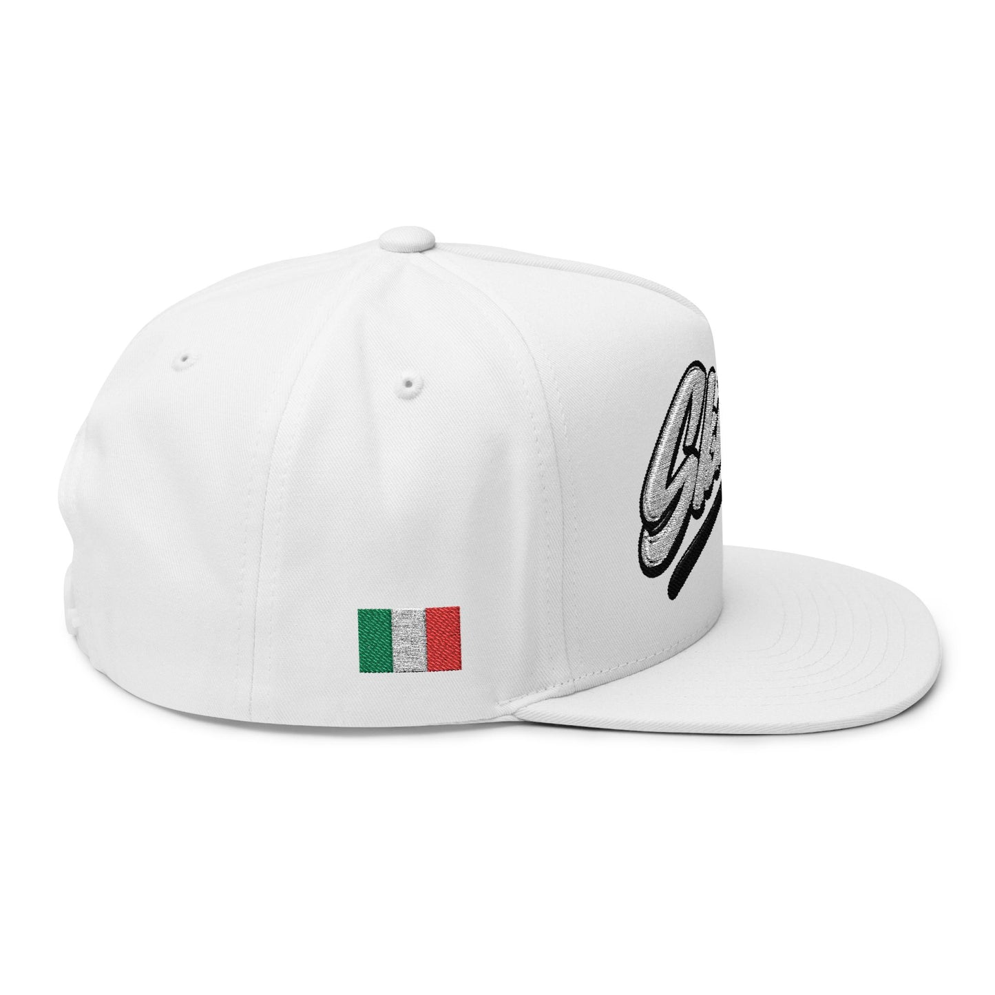 Embroidered Flat Bill Cap — 'Skinny Joey's' Vintage Script Snapback