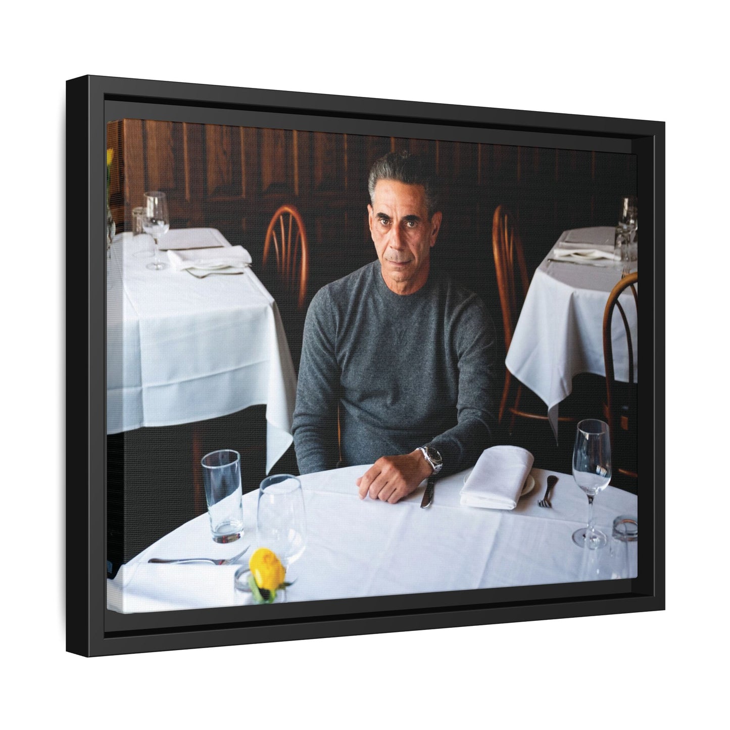 Skinny Joey Merlino Autographed - "We Can Go Anywhere" Matte Canvas, Black Frame
