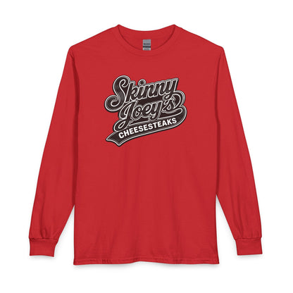 Skinny Joey’s Cheesesteaks Long Sleeve Tee — Retro Diner Logo Shirt