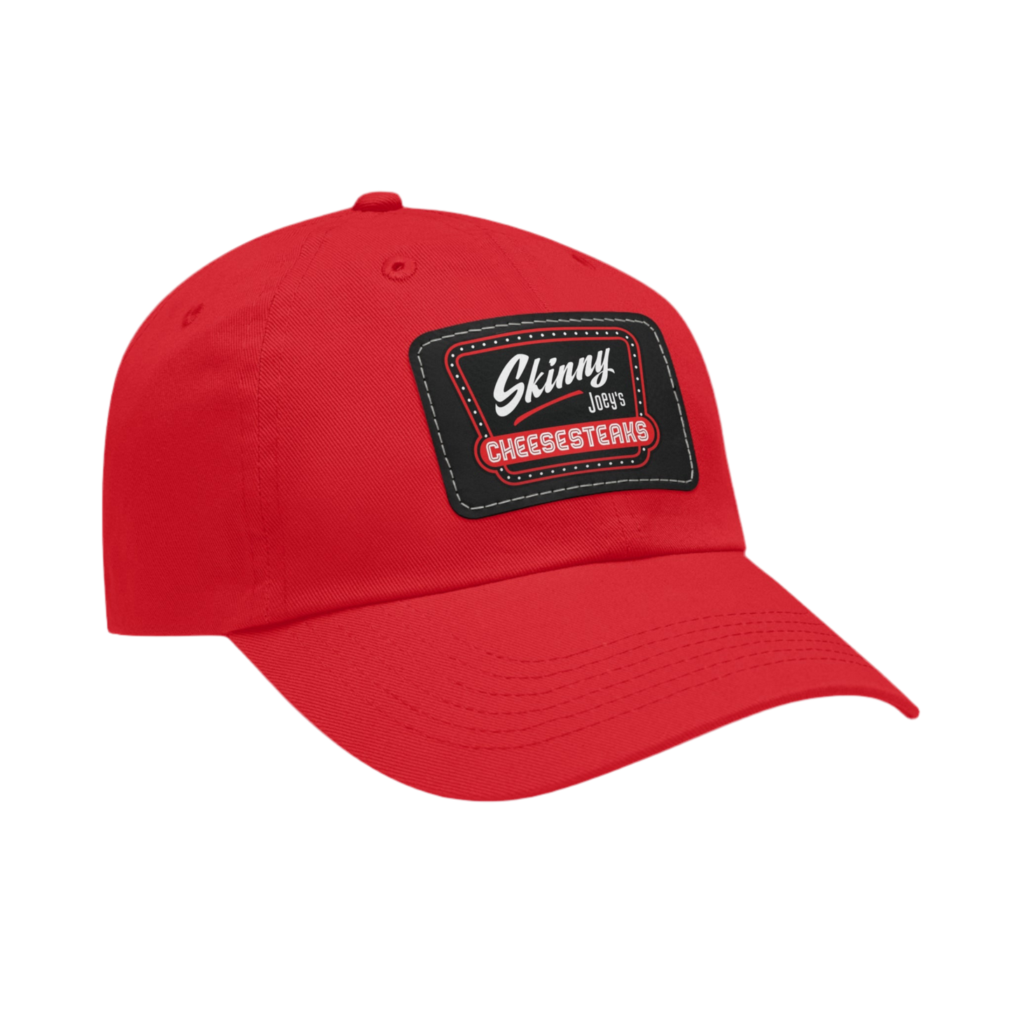 Skinny Joey Leather Patch Dad Hat