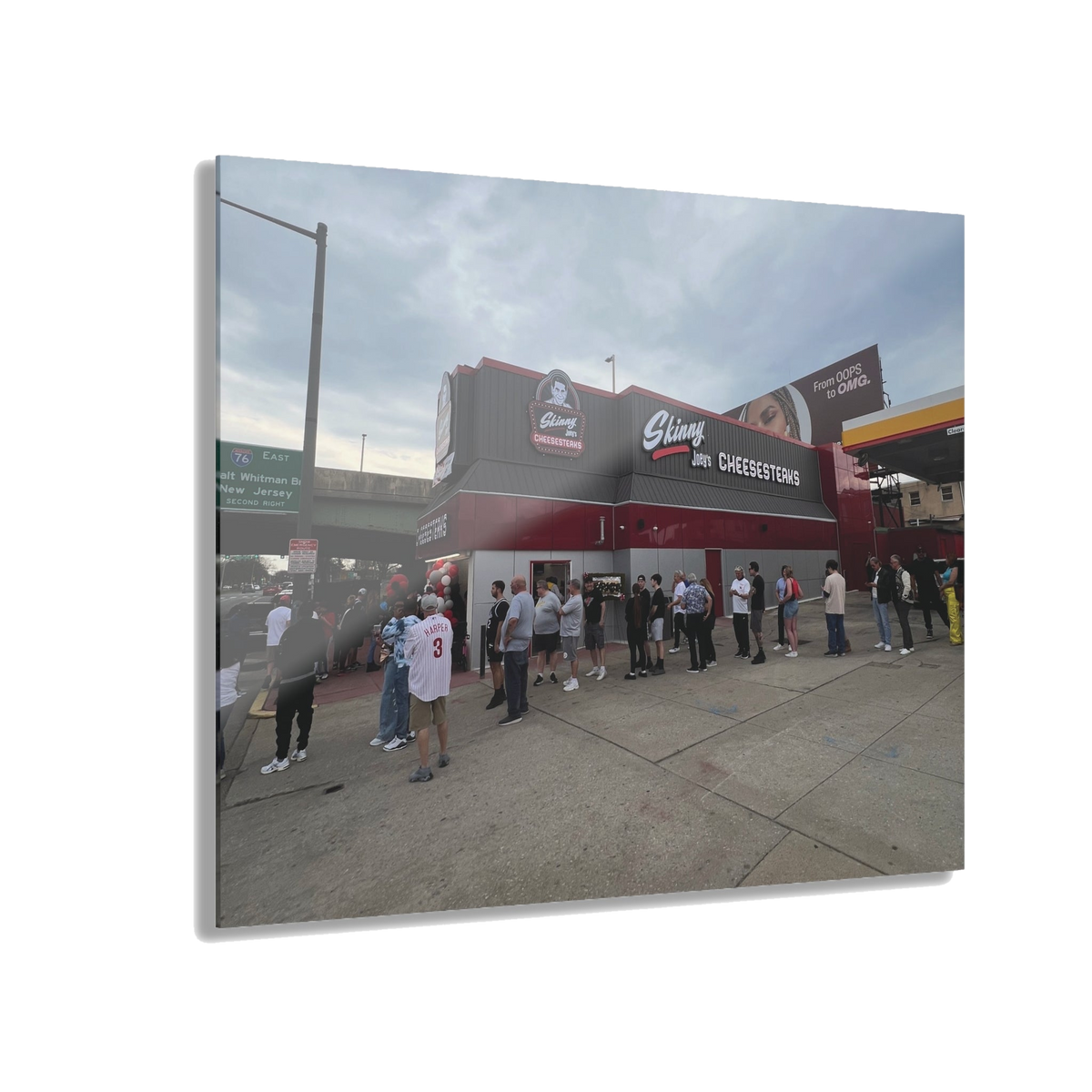 Grand Opening acrylic wall art, 20x16 in, Skinny Joey's Cheesesteaks apparel