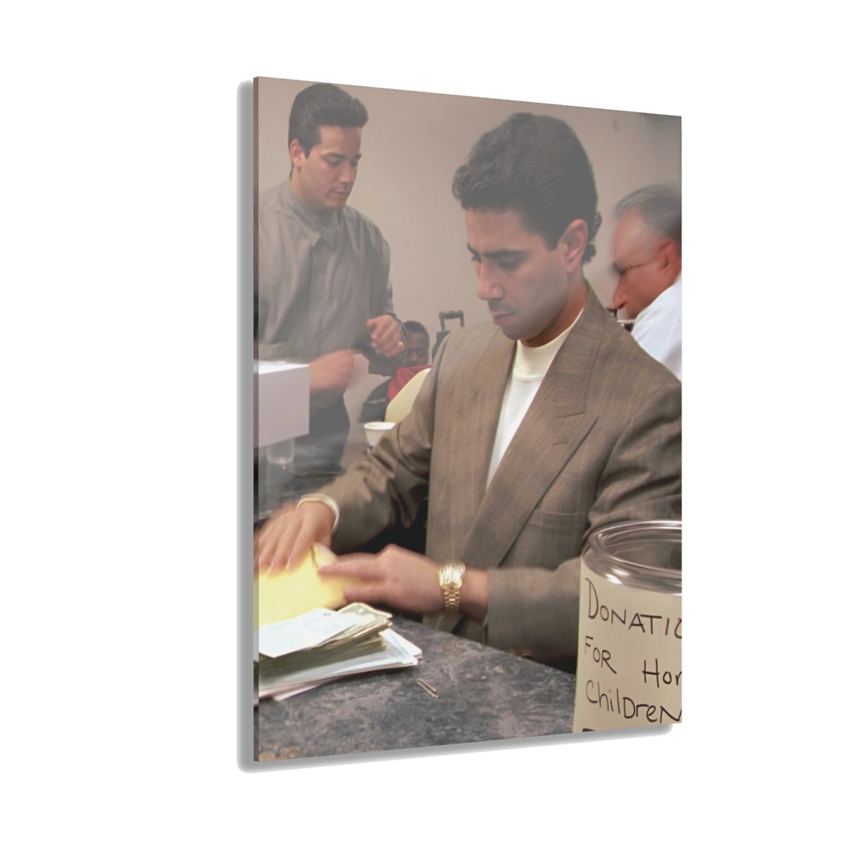 Joey Merlino vintage acrylic wall art, 11x14 in, The Skinny with Joey Merlino podcast merch