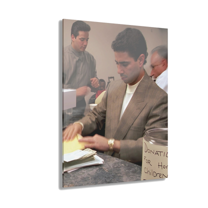 Joey Merlino vintage acrylic wall art, 11x14 in, The Skinny with Joey Merlino podcast merch
