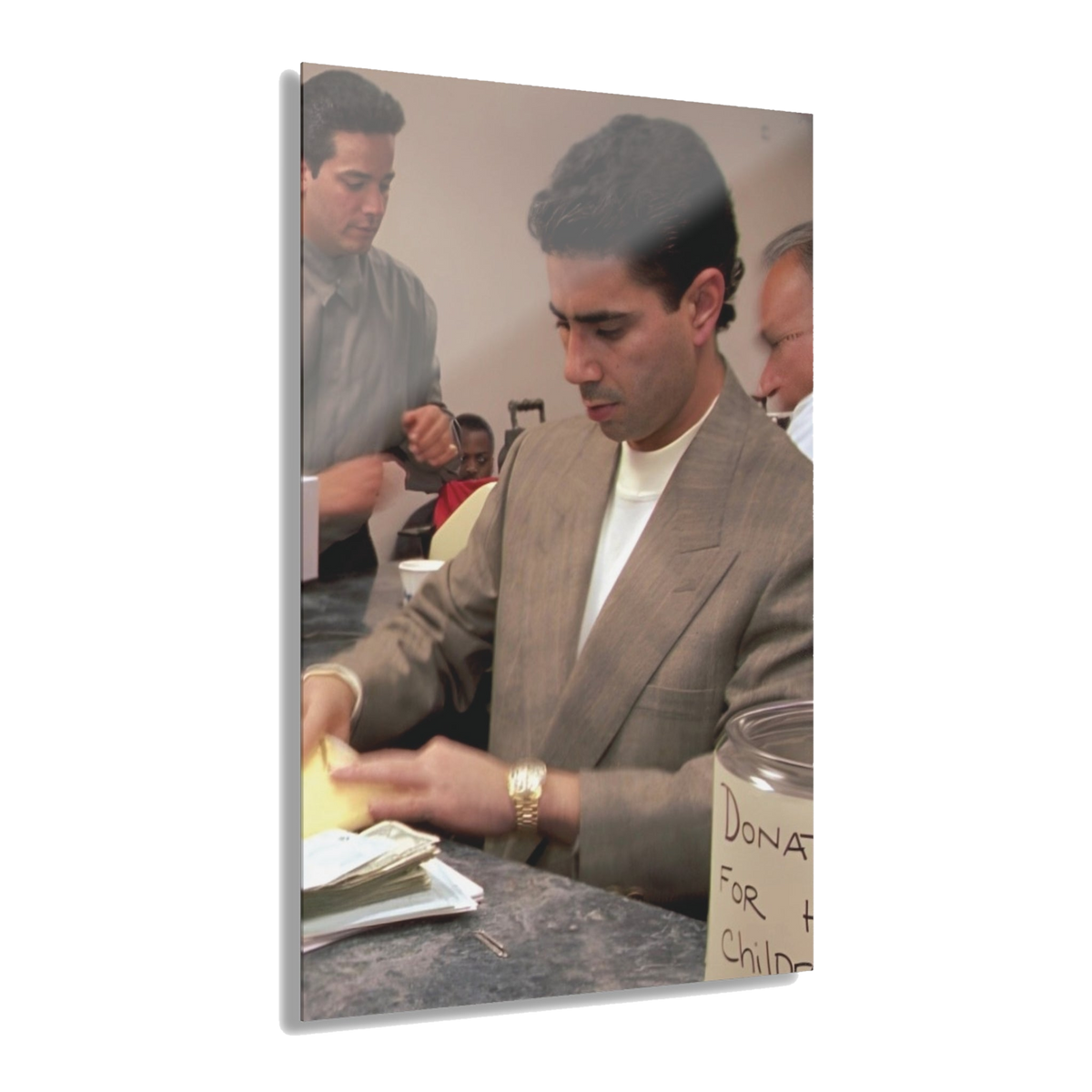 Joey Merlino vintage acrylic wall art, 24x36 in, Skinny Joey's Cheesesteaks apparel