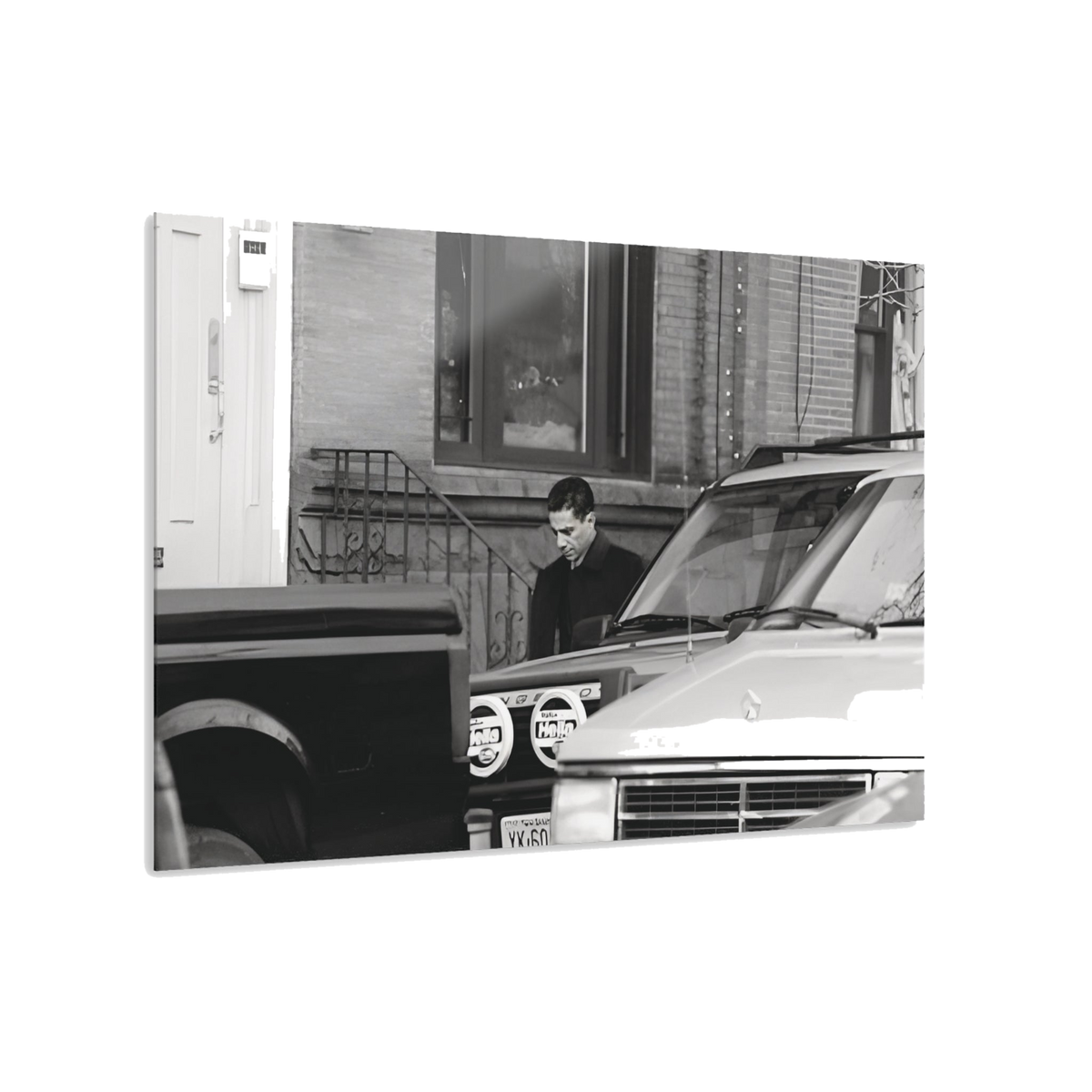 Under Surveillance Joey Merlino acrylic wall art, 36x24 in, Philadelphia streetwear