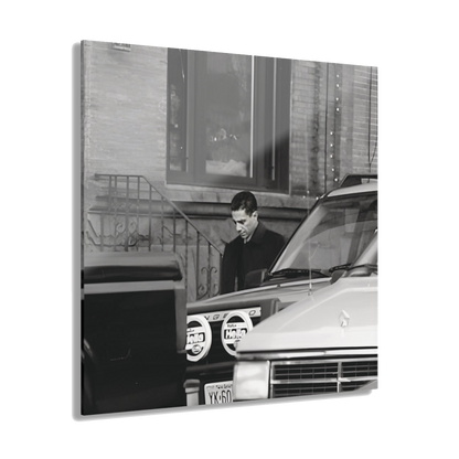 Under Surveillance Joey Merlino acrylic wall art, 12x12 in, The Skinny with Joey Merlino podcast merch