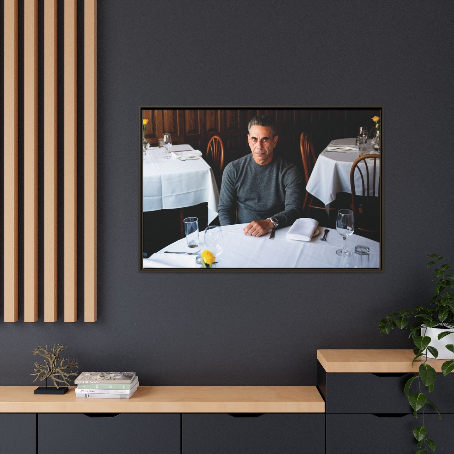 Skinny Joey Merlino Autographed - "We Can Go Anywhere" Matte Canvas, Black Frame