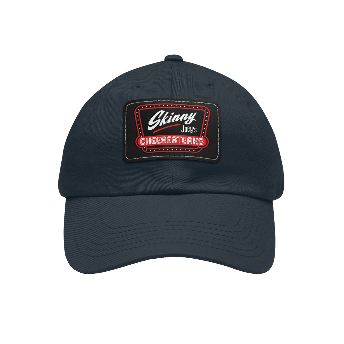 Skinny Joey leather patch dad hat, gallery photo 41, The Skinny with Joey Merlino podcast merch