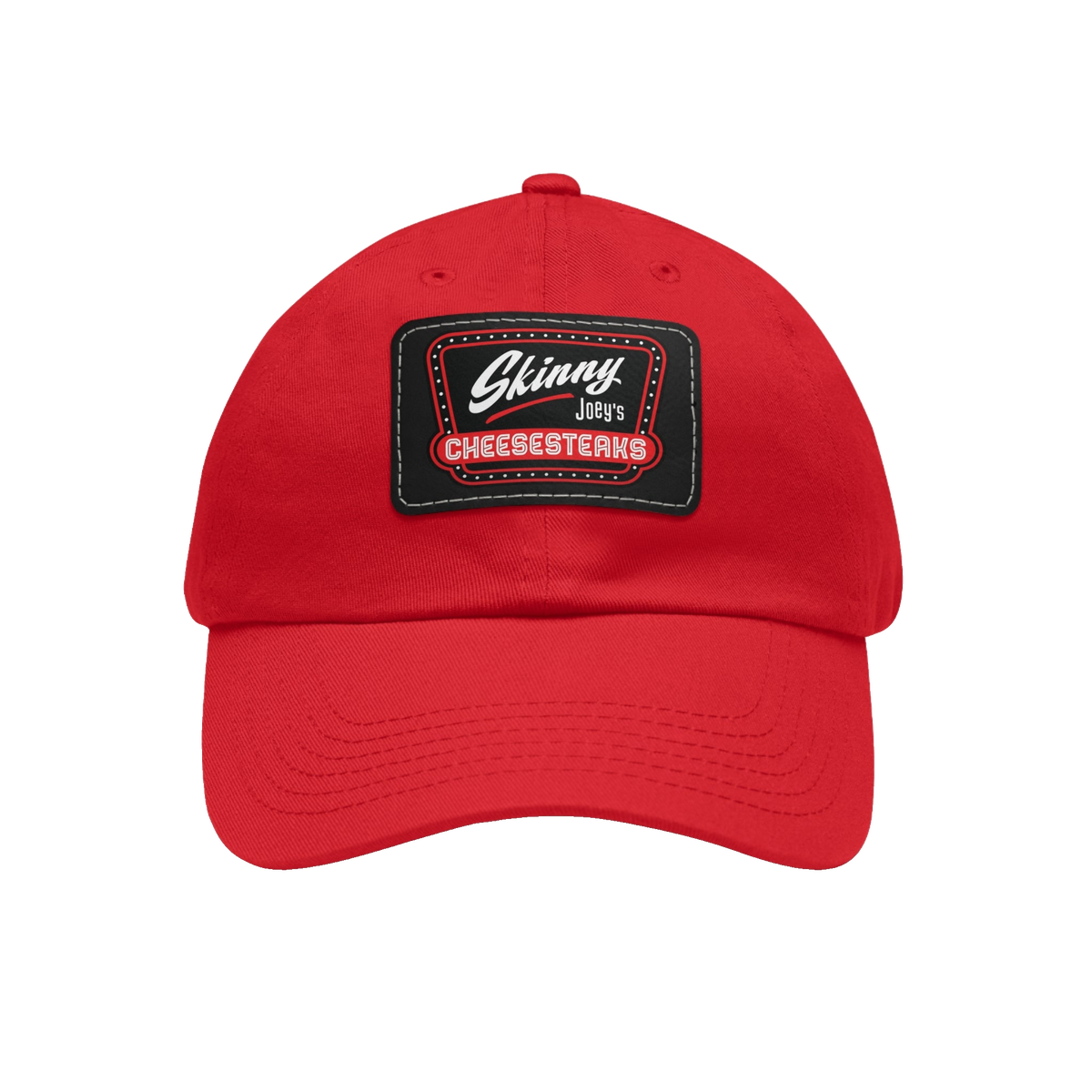 Skinny Joey leather patch dad hat, gallery photo 32, South Philly streetwear