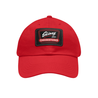 Skinny Joey leather patch dad hat, gallery photo 32, South Philly streetwear
