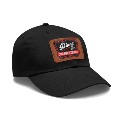 Skinny Joey leather patch dad hat, gallery photo 24, Skinny Joey's Cheesesteaks apparel