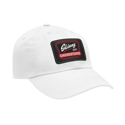 Skinny Joey leather patch dad hat, gallery photo 28, Italian American pride apparel