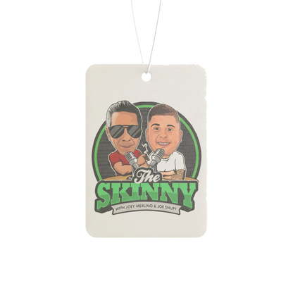 The Skinny Podcast car air freshener, South Philly streetwear