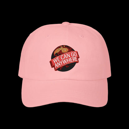 Classic Dad Cap — 'We Can Go Anywhere' Retro Planet Embroidered Hat