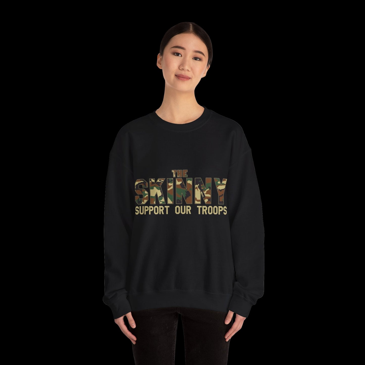 Support Your Troops – SKINNY Crewneck Sweatshirt