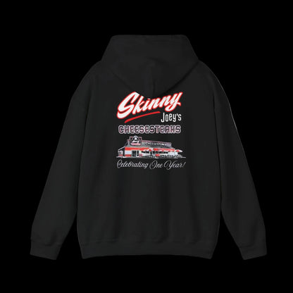 Skinny Joeys Cheesesteaks 1 Year Anniversary Hoodie - side view - Skinny Joey's Cheesesteaks