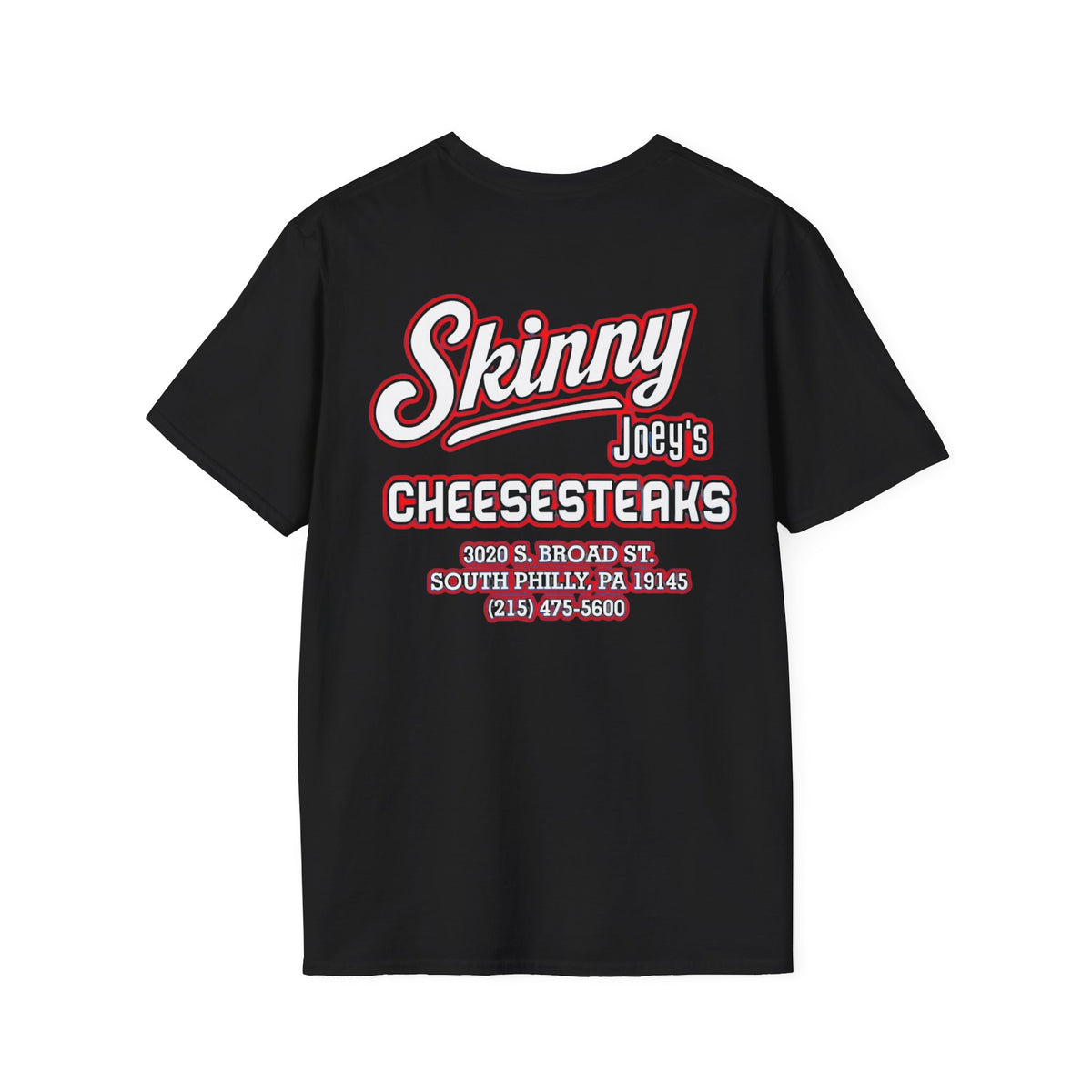Skinny Joey’s Cheesesteaks Unisex Softstyle T-Shirt | South Philly 3020 S. Broad St.