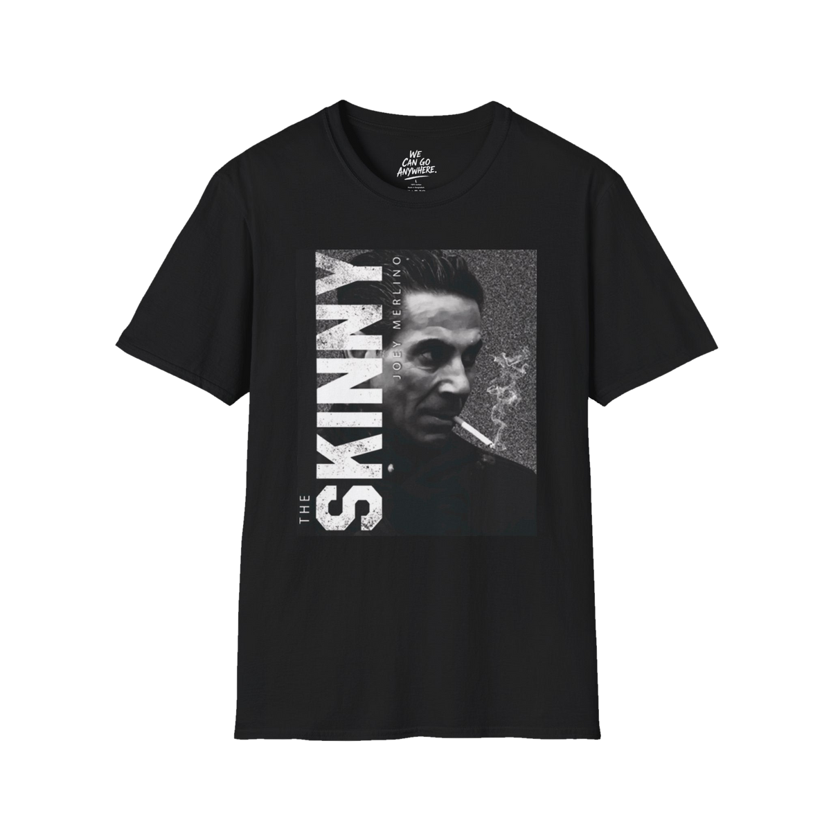 The Skinny Joey graphic tee in black, Philly culture apparel