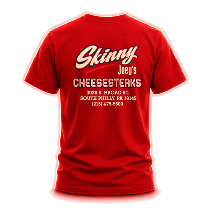 Skinny Joey's All Star Edition Tee in red, South Philly streetwear