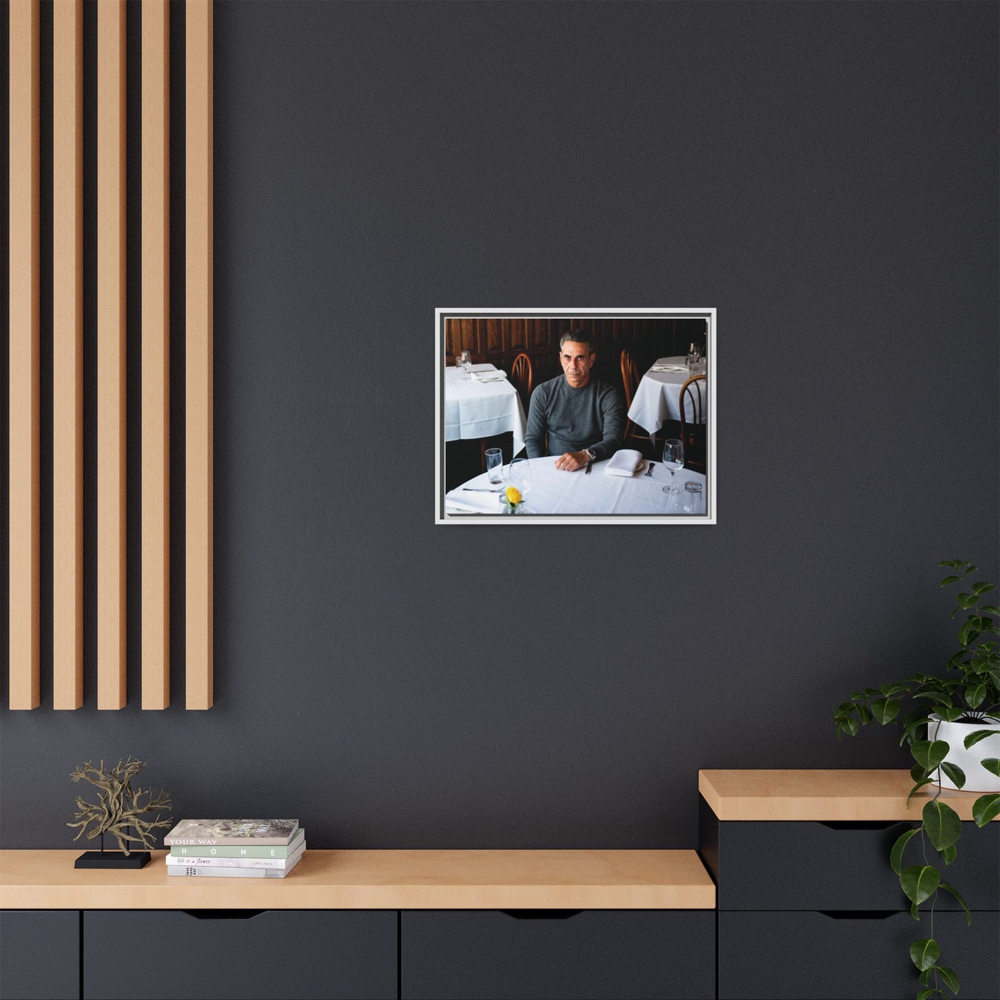 Skinny Joey Merlino Autographed - "We Can Go Anywhere" Matte Canvas, Black Frame