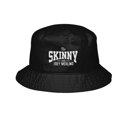Skinny Joey's embroidered bucket hat in black, Skinny Joey's merch