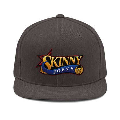 Skinny Joey's retro logo snapback cap in dark heather, Philadelphia