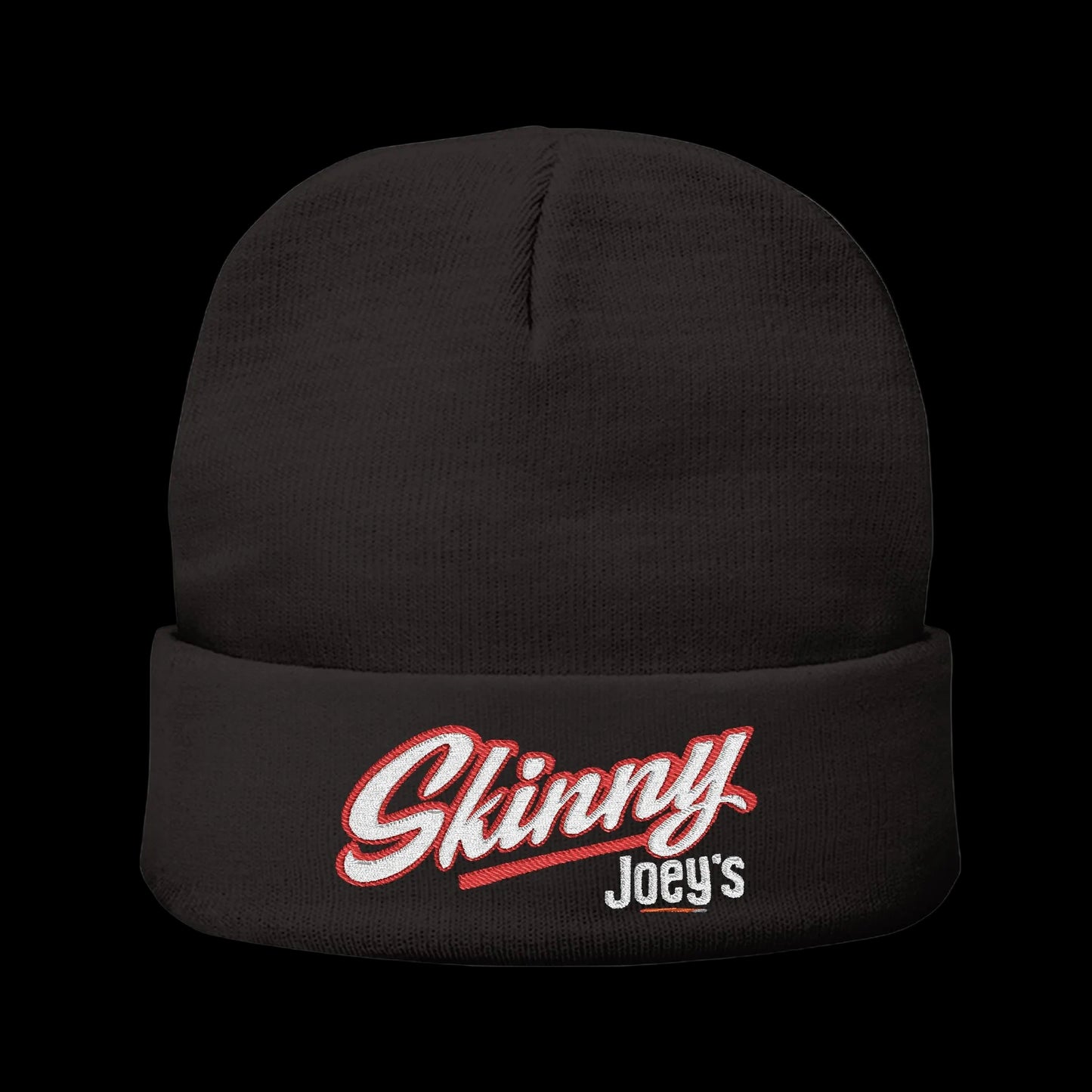 Embroidered 'Skinny' Knit Beanie Winter