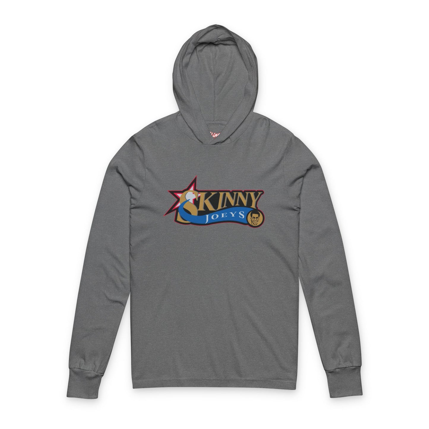 Skinny Joey's Cheesesteaks Hooded Long Sleeve Tee — Retro Diner Logo Shirt