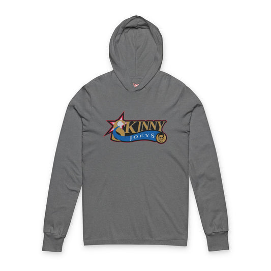 Skinny Joey's Cheesesteaks Hooded Long Sleeve Tee — Retro Diner Logo Shirt