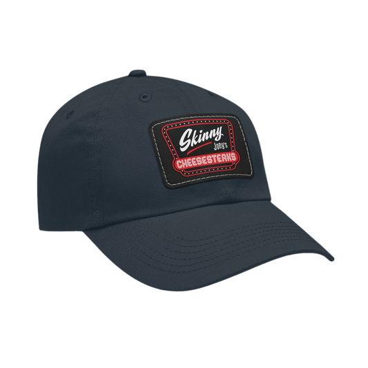 Skinny Joey Leather Patch Dad Hat
