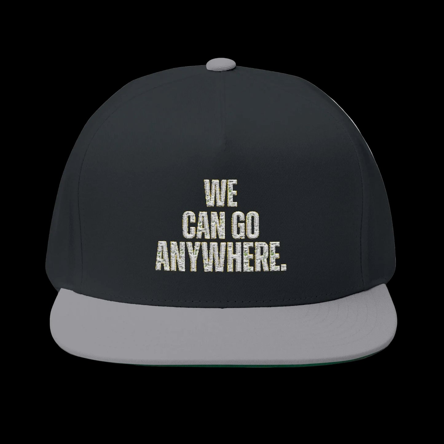 We Can Go Anywhere Embroidered Skinny Joey Hat