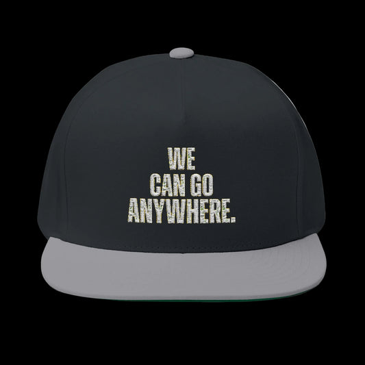 We Can Go Anywhere Embroidered Skinny Joey Hat